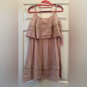On The Land blush pink dress size large NWT